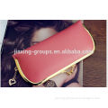 New fashion leather woman lip clutch bag with zipper closure.OEM orders are welcome.